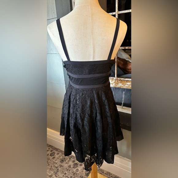 Free People Intimately Black Lace Cage Dress Mini XS - Picture 4 of 5